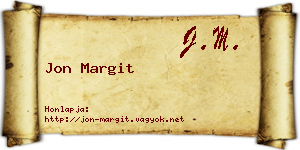 Jon Margit névjegykártya